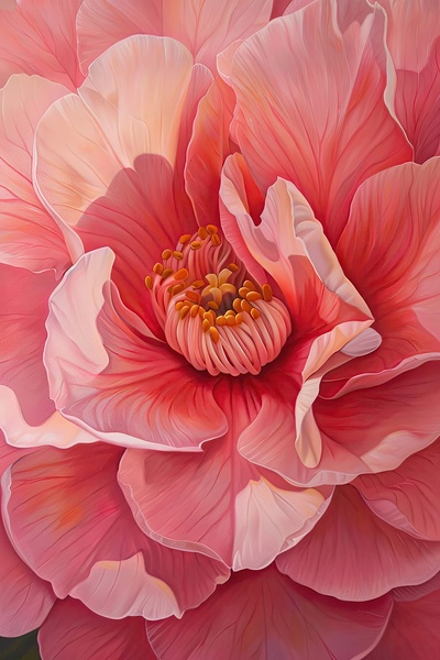 Blooming Coral Heart 2P9H7N 69 Print