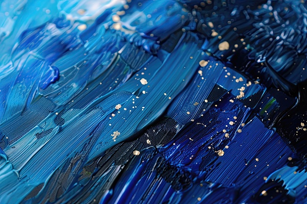 Azure Waves Gold Dust 2P9H7N 60 Print