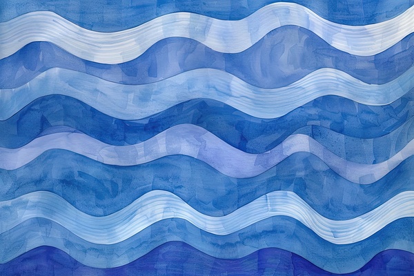 Azure Waves Rhythm H2N9C4 47 by Abstract Rebellion
