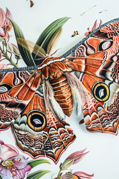 Atlas Moth Elegance 7892P 45 by Abstract Rebellion