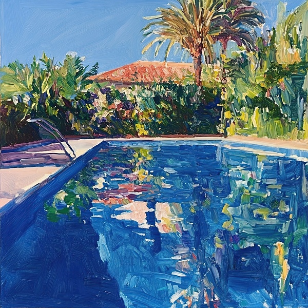Azure Reflections Poolside 7P3HN9 55 by Abstract Rebellion
