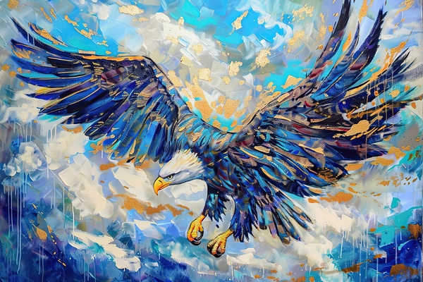 Azure Eagle Ascends J9P4H2 50 by Abstract Rebellion