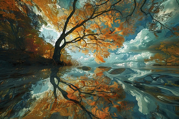 Autumn Reflections 2P9H7N 57 Print