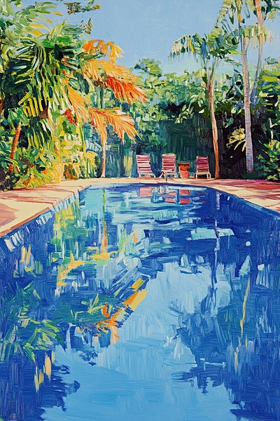 Azure Reflections Poolside 7H9N2P 53 by Abstract Rebellion