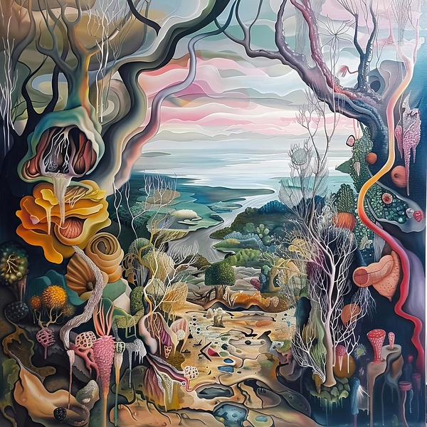 Biomorphic Seascape Vision H2N9P2 60 Print