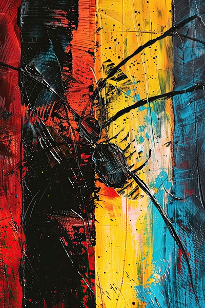 Chromatic Spider Web H3N9B2 48 by Abstract Rebellion