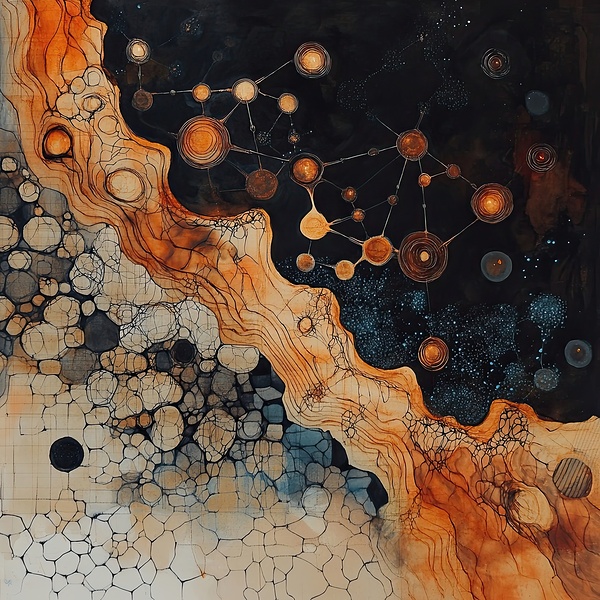 Cosmic Cellular Flow H29NJP 60 by Abstract Rebellion