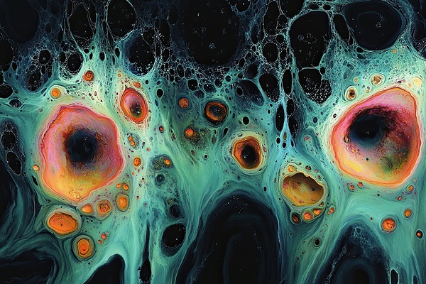 Cosmic Cellular Forms 7P3H9 55 Print