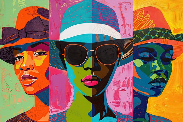 Chromatic Triptych Faces 78HNP2 60 by Abstract Rebellion