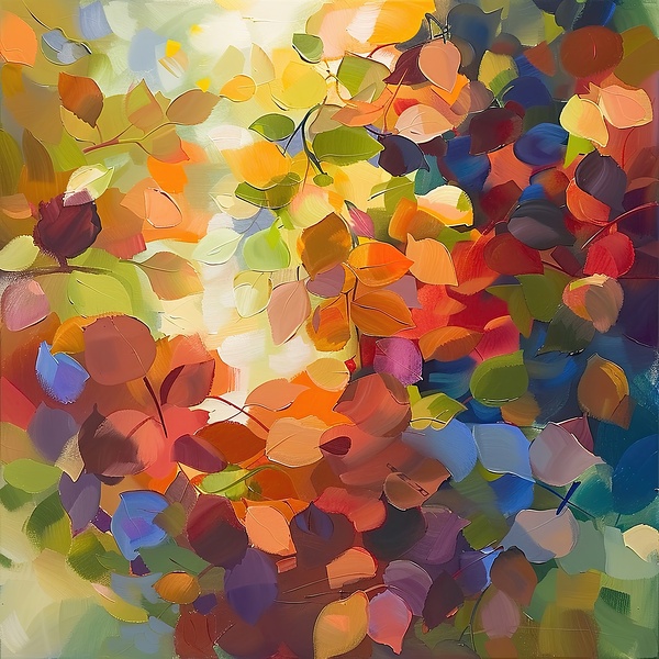 Autumn Symphony Leaves H2N9P3 63 Print