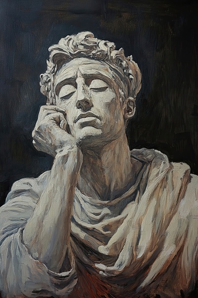 Contemplative Bust K792NP 48 by Abstract Rebellion