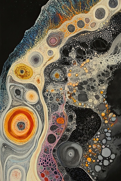Cosmic Cellular Flow H2N9P4 60 by Abstract Rebellion