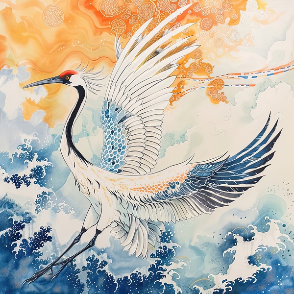 Celestial Crane Flight 8P27H9 49 by Abstract Rebellion