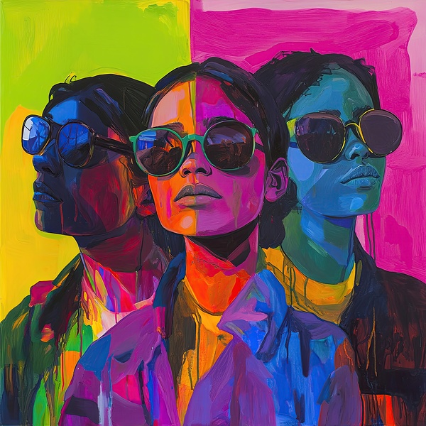 Chromatic Triptych Y238DN 55 by Abstract Rebellion
