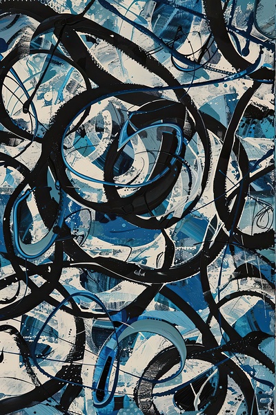 Abstract Intertwining 7894B 45 Print