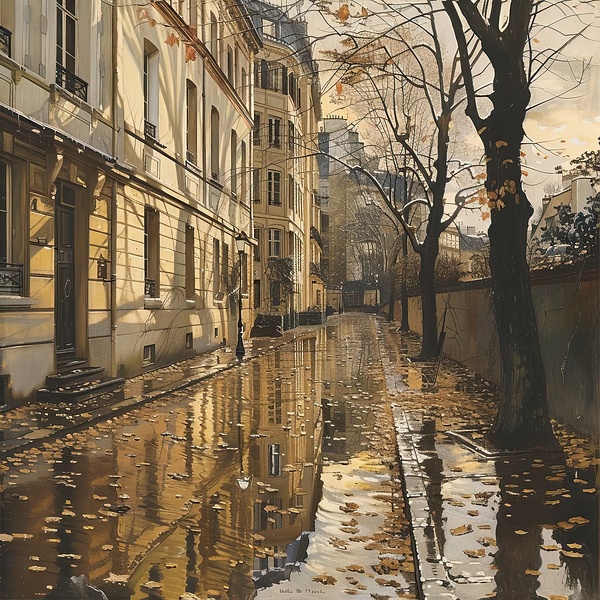 Autumn Reflections Paris 92HJ54 68 by Abstract Rebellion