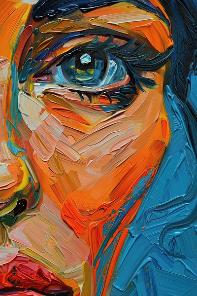 Azure Gaze Impasto Y59H7N 63 Print