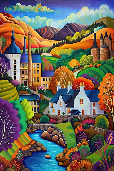 Autumn Valley Village 92DJ5H 45 by Abstract Rebellion