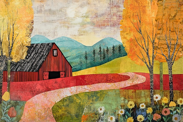 Autumn Barn Pathway H2N9P4 47 by Abstract Rebellion