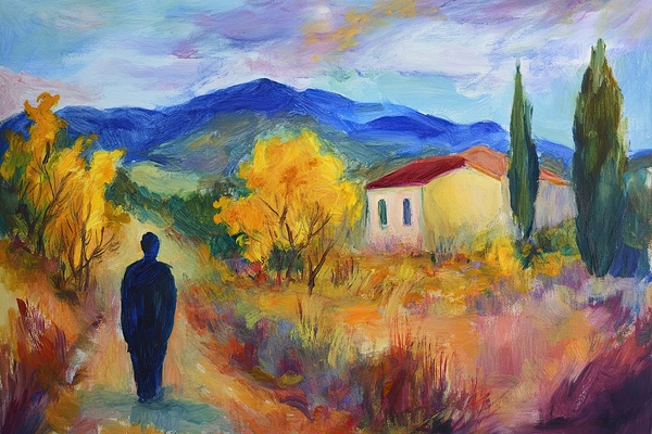 Autumn Path Homeward 29HJPZ 45 Print