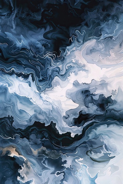 Azure Depths Flowing 2H9N3Z 45 by Abstract Rebellion