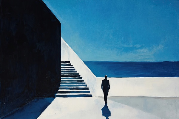 Azure Contemplation 9H2N7B 52 by Abstract Rebellion