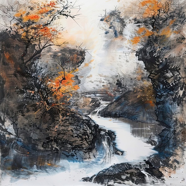 Autumn River Journey 9H3N2Z 62 Print