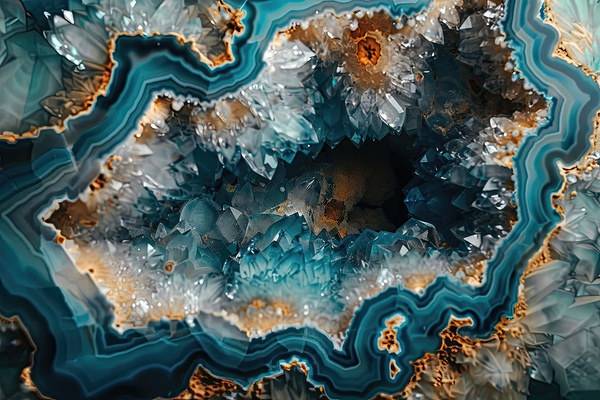 Azure Crystal Cavern H92D3N 47 by Abstract Rebellion
