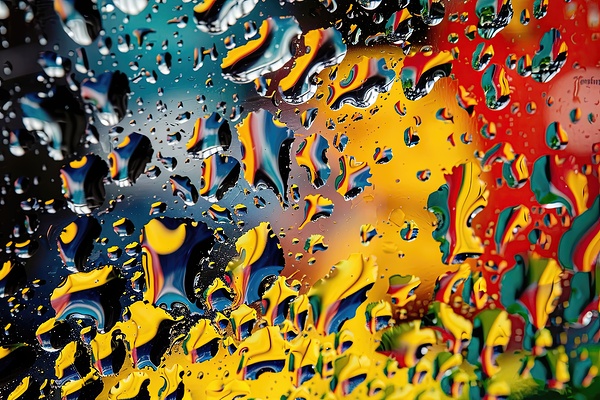 Chromatic Rain Drops H2N9P4 45 by Abstract Rebellion