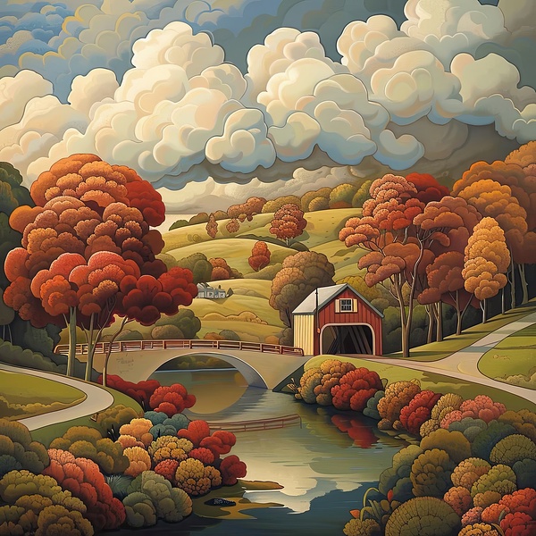 Autumnal Bridge Harmony 7294BC 48 by Abstract Rebellion