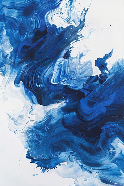 Azure Depths Flowing JH293N 52 Print