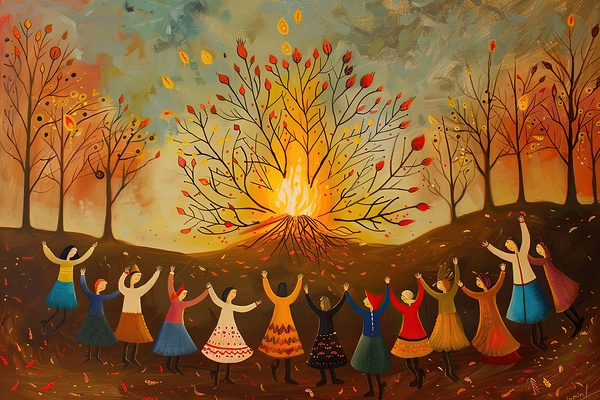 Autumn Fire Dance J9P2N3 51 by Abstract Rebellion
