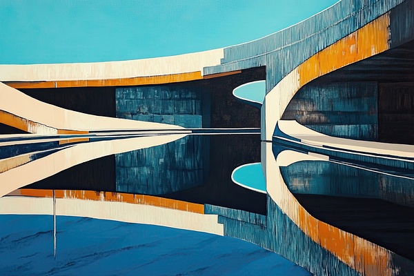 Aqua Overpass Reflection 9H3N2Z 48 by Abstract Rebellion