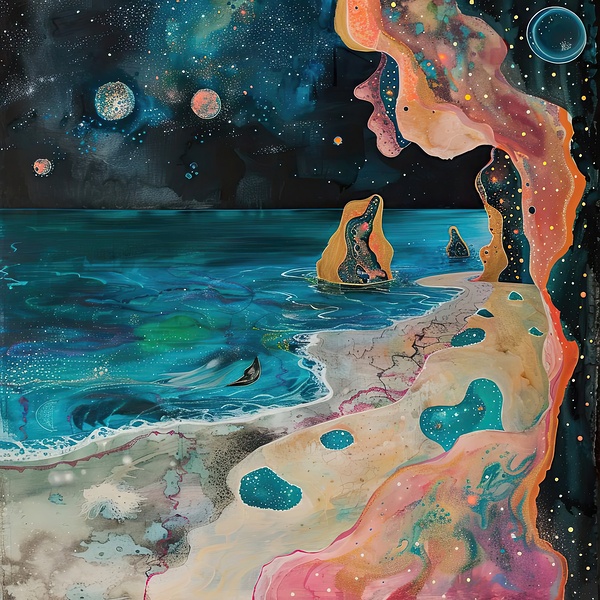 Cosmic Shoreline 7H29P4 49 Print