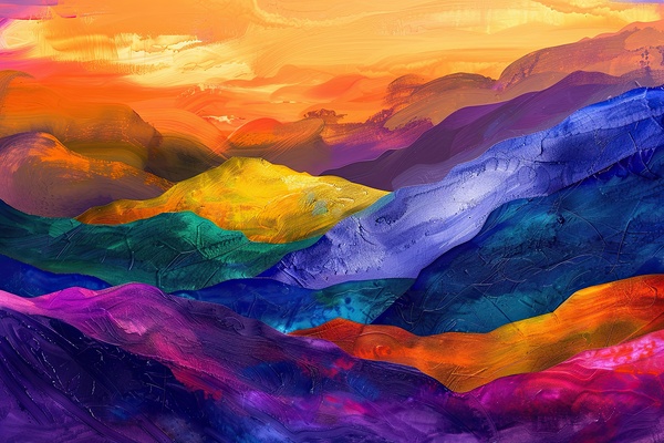 Chromatic Ridges At Dawn Y92D3H 58 by Abstract Rebellion
