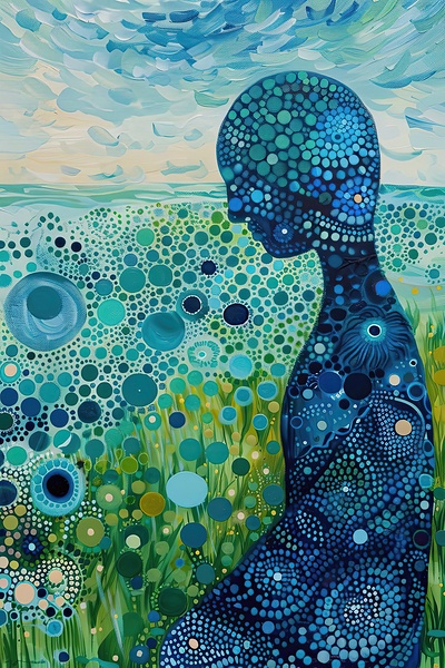 Azure Contemplation H3N2P9 60 by Abstract Rebellion
