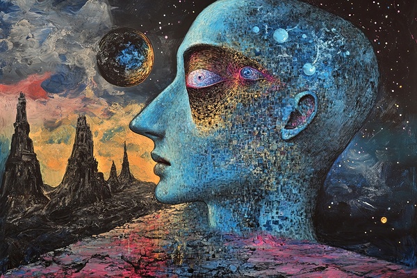 Cosmic Contemplation H3N2P9 57 by Abstract Rebellion