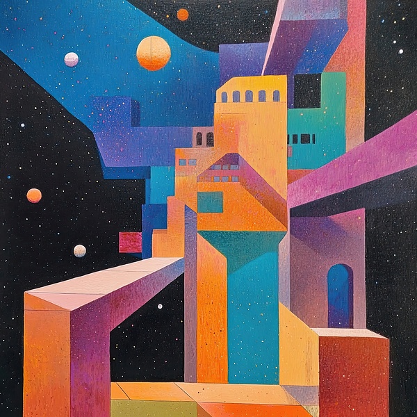 Celestial Cityscape K82H9N 55 Print