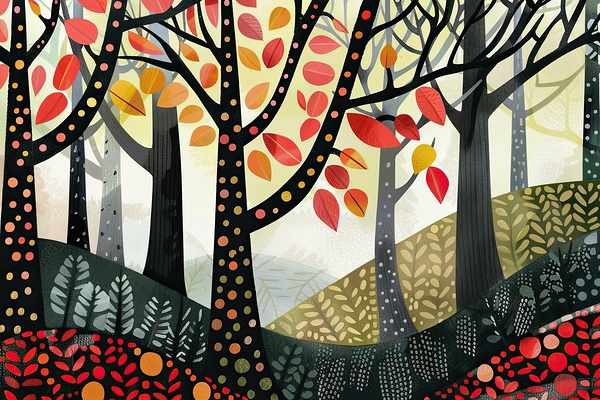 Autumn Forest Glow H2N9PJ 49 by Abstract Rebellion