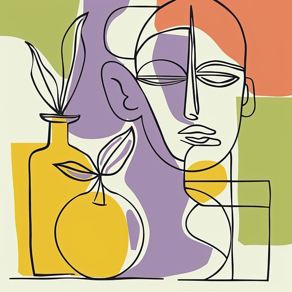 Abstract Face Still Life H9P4N2 57 Print