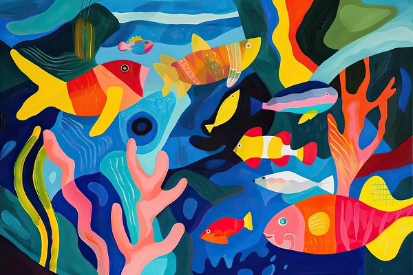 Chromatic Reef Swimmers 2P9H7N 55 by Abstract Rebellion