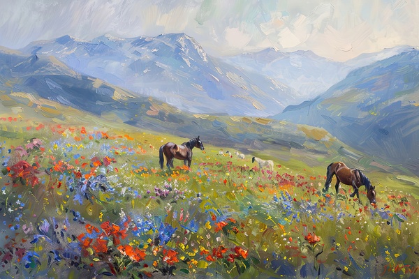 Alpine Wildflowers 7H29P4 45 by Abstract Rebellion