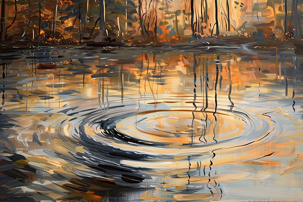 Autumn Ripples Reflected H2N9P4 50 by Abstract Rebellion