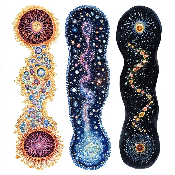 Cosmic Triptych Genesis 792HN 60 by Abstract Rebellion