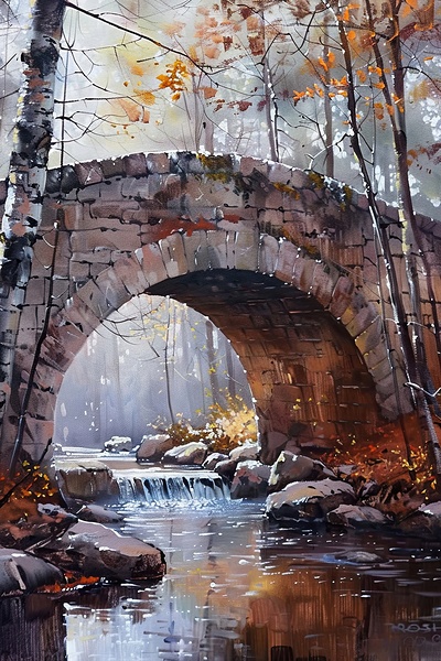 Autumn Bridge Passage 92HJ5Z 50 by Abstract Rebellion