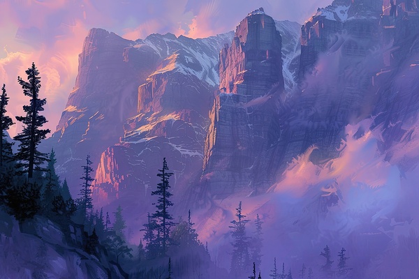 Alpine Glow Upon Peaks J9H3N2 48 Print