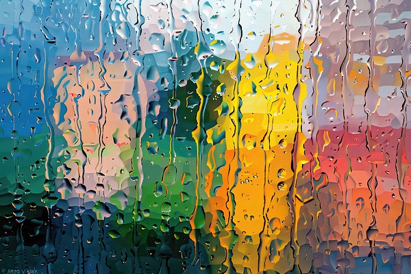 Chromatic Rain Streams 2H9NPZ 45 Print