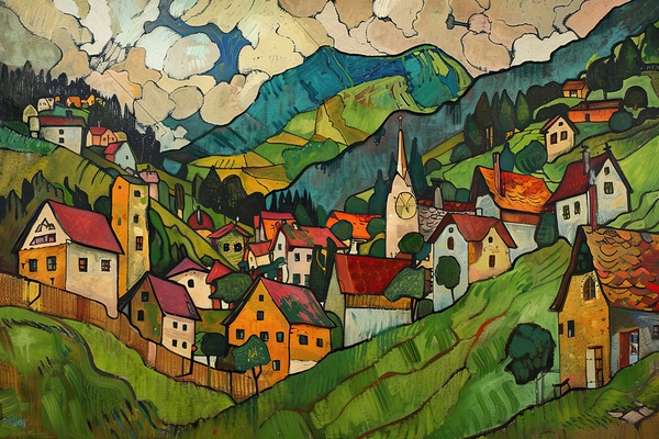 Alpine Village Harmony 7294PB 45 by Abstract Rebellion