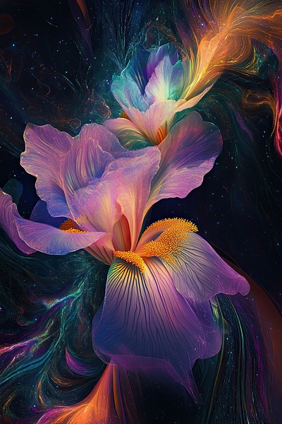 Cosmic Iris Bloom H29P3N 60 Print