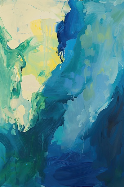 Azure Depths Flowing 249CP 51 by Abstract Rebellion